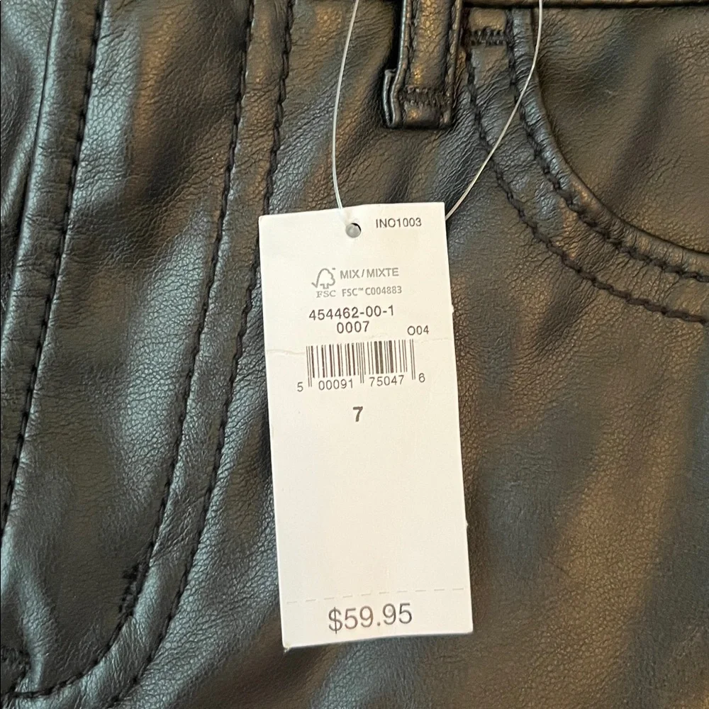 NWT Gap Faux Leather Girls High Rise Flares